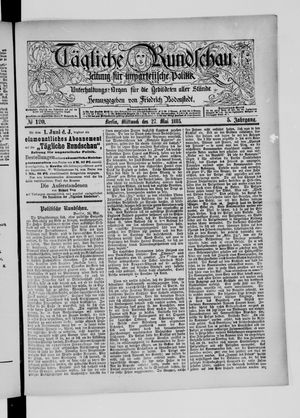 Tägliche Rundschau on May 27, 1885