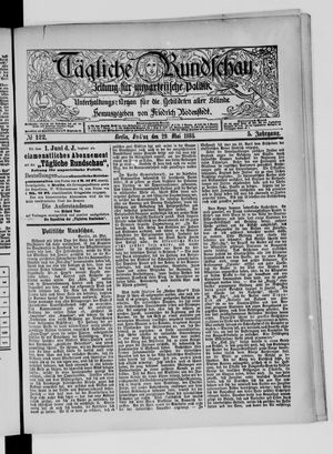Tägliche Rundschau on May 29, 1885
