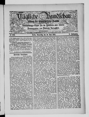 Tägliche Rundschau on Jun 18, 1885