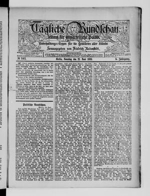 Tägliche Rundschau on Jun 21, 1885