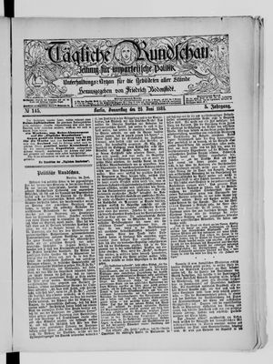 Tägliche Rundschau on Jun 25, 1885