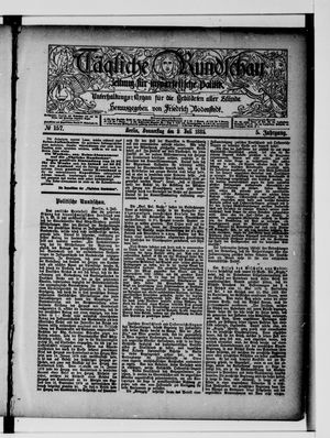 Tägliche Rundschau on Jul 9, 1885