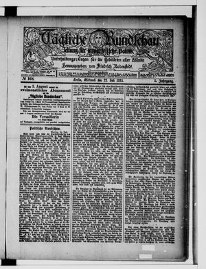 Tägliche Rundschau on Jul 22, 1885
