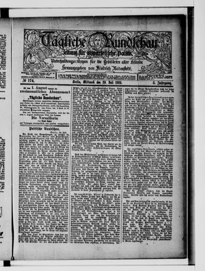 Tägliche Rundschau on Jul 29, 1885