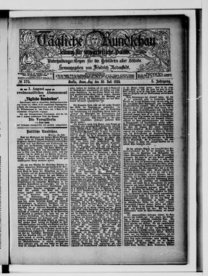 Tägliche Rundschau on Jul 30, 1885