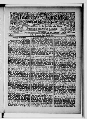 Tägliche Rundschau on Aug 1, 1885