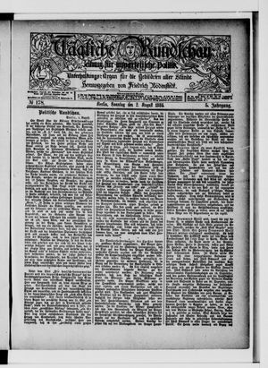 Tägliche Rundschau on Aug 2, 1885