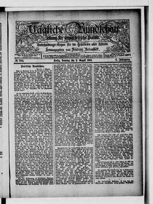 Tägliche Rundschau on Aug 9, 1885