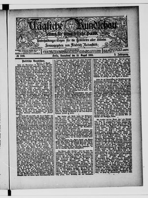 Tägliche Rundschau vom 15.08.1885