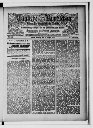 Tägliche Rundschau vom 18.08.1885