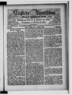 Tägliche Rundschau vom 01.09.1885