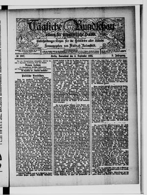 Tägliche Rundschau vom 05.09.1885