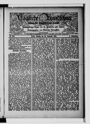Tägliche Rundschau vom 22.09.1885