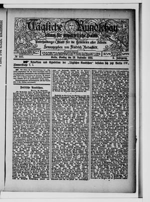 Tägliche Rundschau vom 29.09.1885