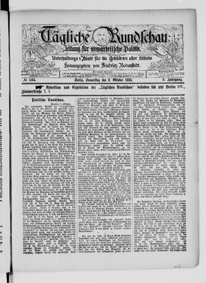 Tägliche Rundschau vom 08.10.1885