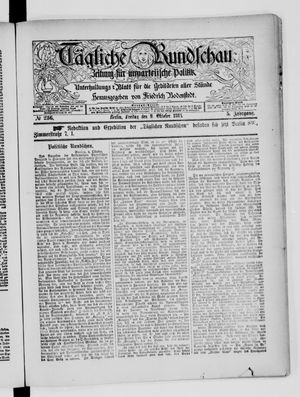 Tägliche Rundschau on Oct 9, 1885