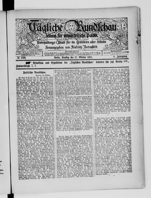Tägliche Rundschau vom 13.10.1885