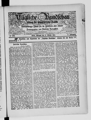 Tägliche Rundschau vom 14.10.1885