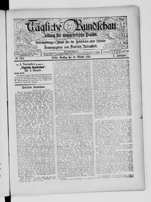 Tägliche Rundschau vom 20.10.1885