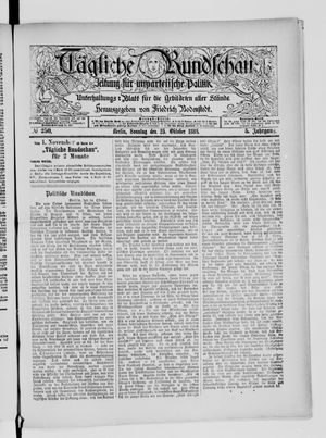 Tägliche Rundschau vom 25.10.1885