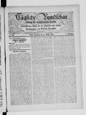 Tägliche Rundschau vom 29.10.1885