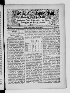 Tägliche Rundschau on Nov 1, 1885