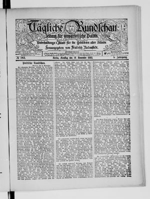 Tägliche Rundschau vom 10.11.1885