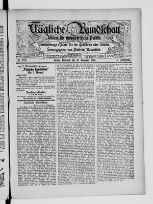 Tägliche Rundschau vom 18.11.1885