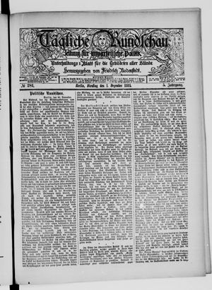 Tägliche Rundschau vom 01.12.1885