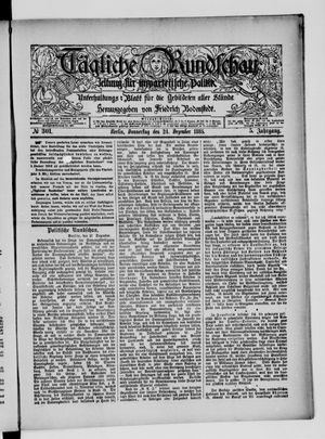 Tägliche Rundschau vom 24.12.1885