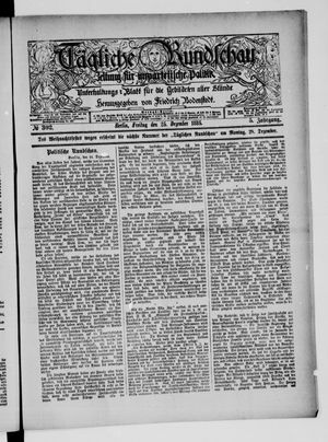 Tägliche Rundschau vom 25.12.1885