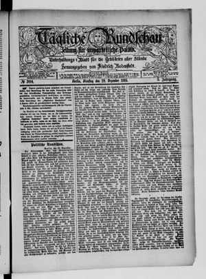 Tägliche Rundschau vom 29.12.1885