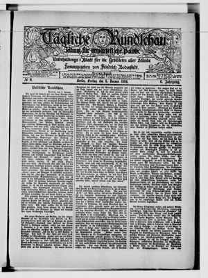Tägliche Rundschau vom 08.01.1886