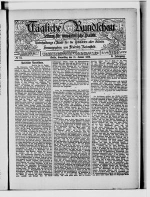 Tägliche Rundschau on Jan 14, 1886