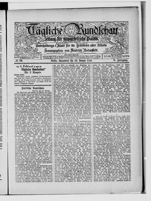 Tägliche Rundschau on Jan 23, 1886