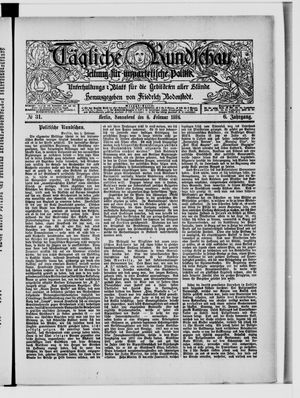 Tägliche Rundschau on Feb 6, 1886