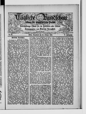 Tägliche Rundschau on Feb 13, 1886