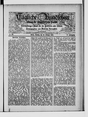 Tägliche Rundschau on Feb 16, 1886