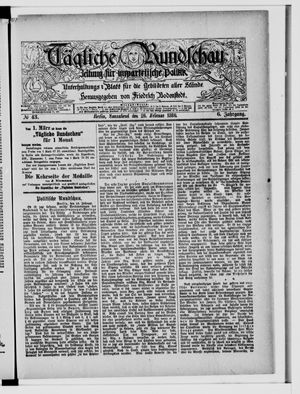 Tägliche Rundschau on Feb 20, 1886