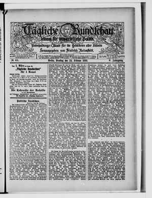 Tägliche Rundschau on Feb 23, 1886