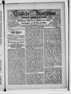 Tägliche Rundschau on Feb 26, 1886