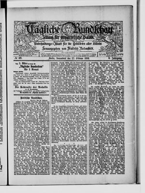 Tägliche Rundschau on Feb 27, 1886