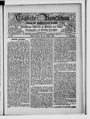 Tägliche Rundschau on Feb 28, 1886