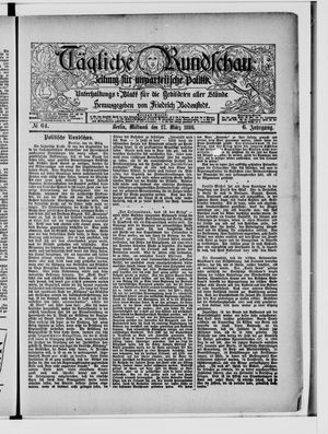 Tägliche Rundschau on Mar 17, 1886