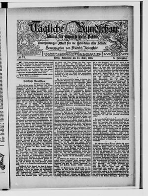 Tägliche Rundschau on Mar 27, 1886