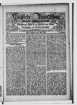 Tägliche Rundschau on Mar 30, 1886