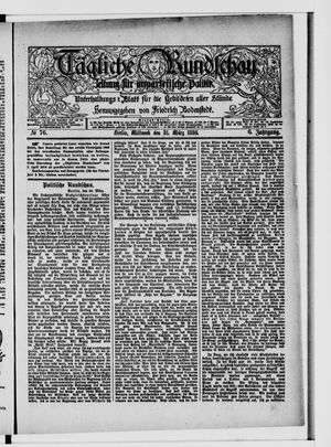 Tägliche Rundschau on Mar 31, 1886