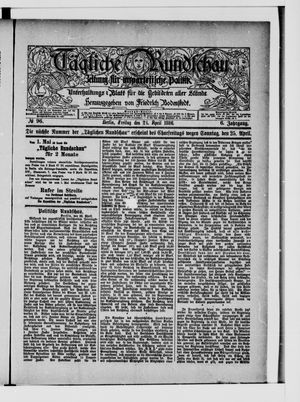 Tägliche Rundschau on Apr 23, 1886