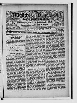 Tägliche Rundschau on Apr 25, 1886