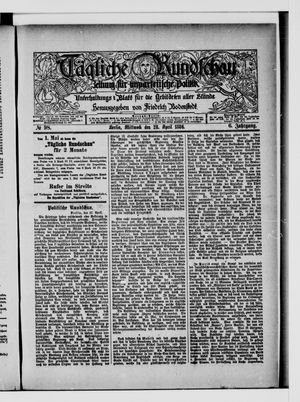 Tägliche Rundschau on Apr 28, 1886